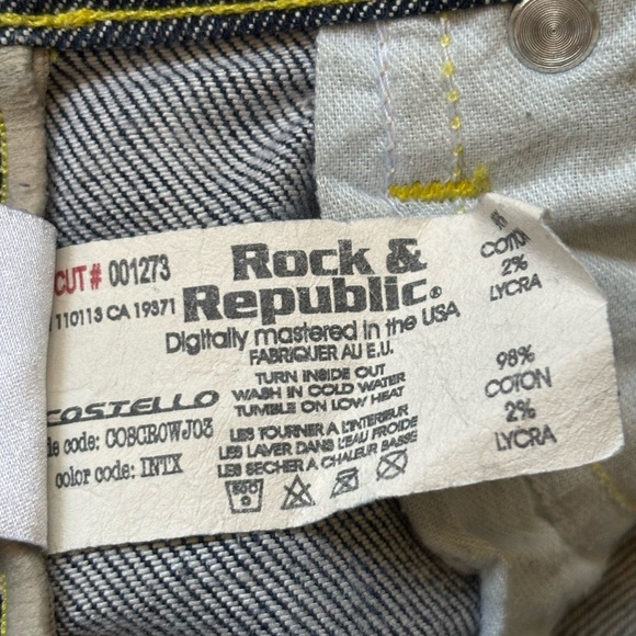 Women’s Rock and Republic Costello Blue Jeans Straight Cut Size 25 - Picture 9 of 15